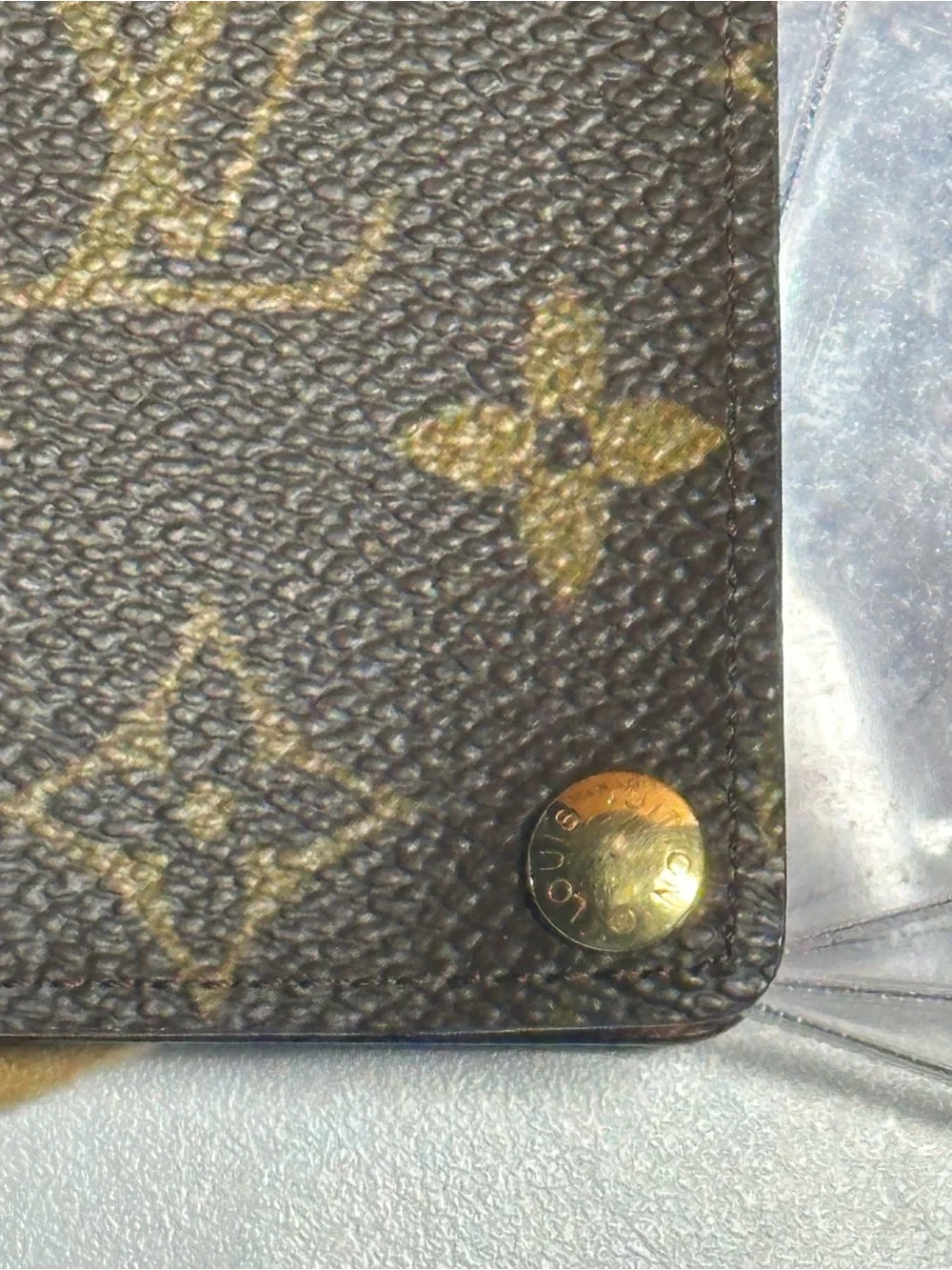 Louis Vuitton Monogram Canvas Card & Key Holder in Brown and Gold